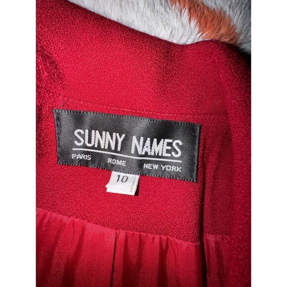 VTG 100% Wool Jacket Dress Women’s 10 Gold Anchor Buttons Red Dress Career - Picture 8 of 10